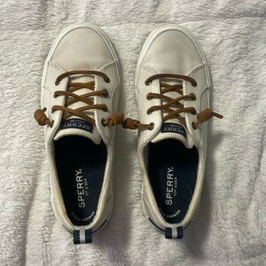 Sperry White and Brown Flats